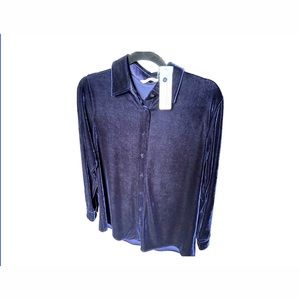 Soft Surroundings Velvet Boyfriend Shirt